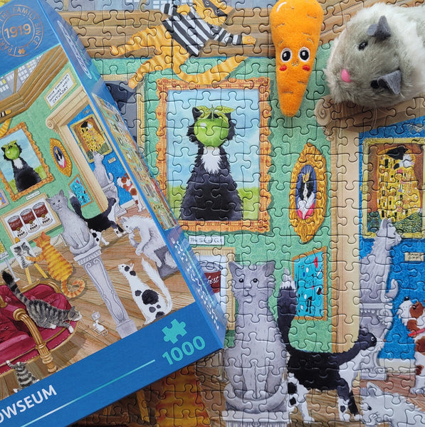 Gibsons Night At The Meowseum – 1000 Teile Puzzle Für Erwachsene, Katzenkunst-Galerie, Made In USA, B Corp Zertifiziert Gibsons Night At The Meowseum – 1000 Teile Puzzle Für Erwachsene, Katzenkunst-Galerie, Made In USA, B Corp Zertifiziert