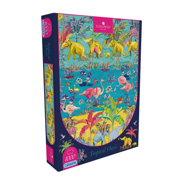英語版　Tropical  BGS9 HoT Tropical Oasis 1000 Piece Jigsaw Puzzle for Adults by Gibsons
