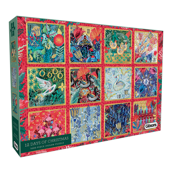 【SHEGAIA】Christmas Limited Edition 水分セット 12 Days of Christmas 1000 Piece Jigsaw Puzzle | Gibsons Games