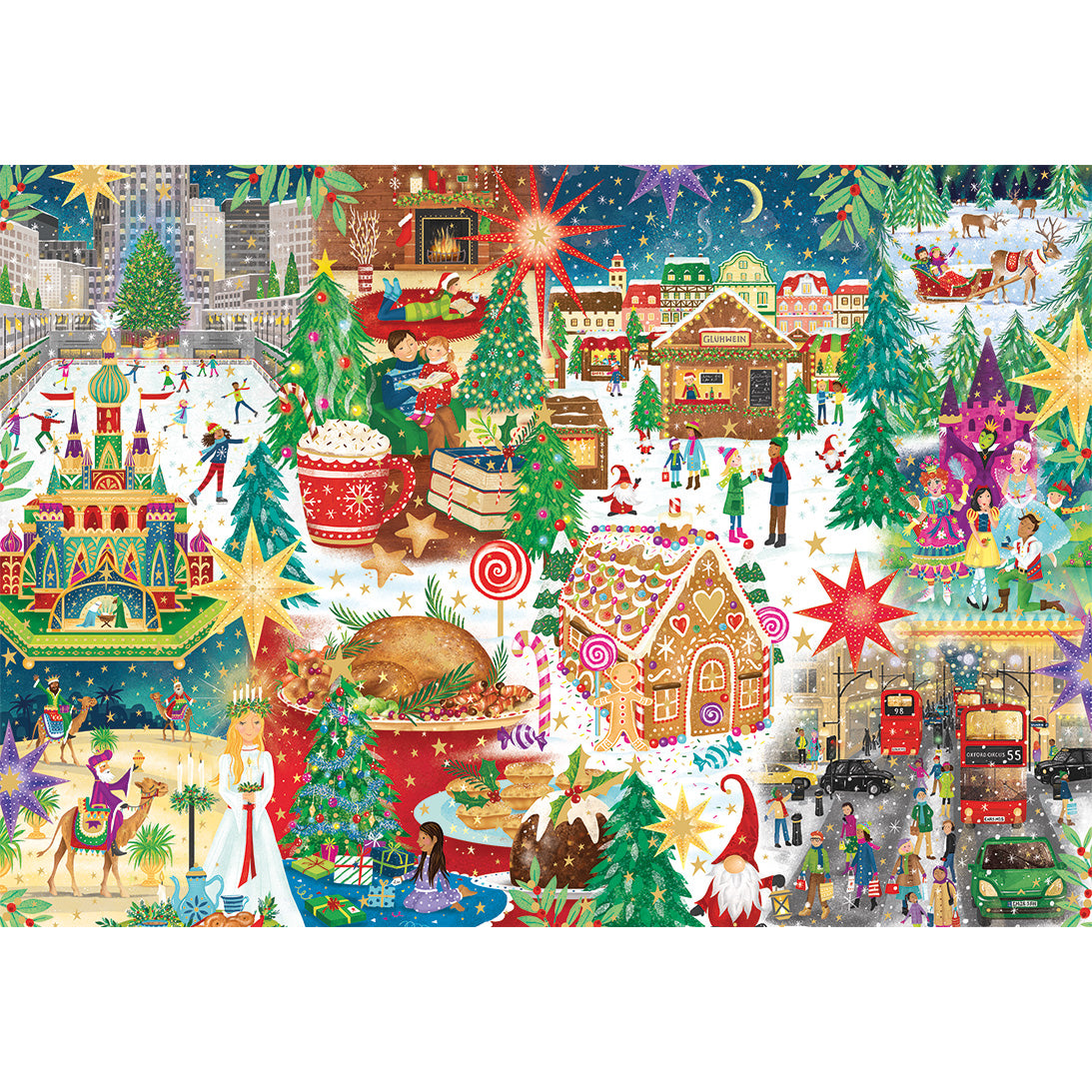 Christmas Around the World Limited Edition 500 Piece Jigsaw Puzzle