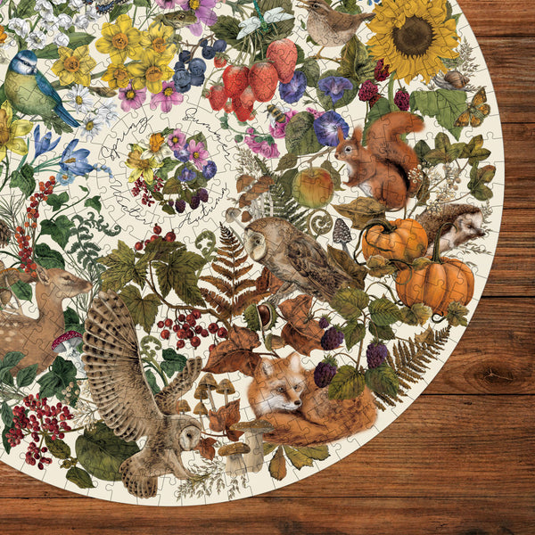 Gibsons The Art File Nature's Seasons 500 Piece Circular Jigsaw Puzzle ...