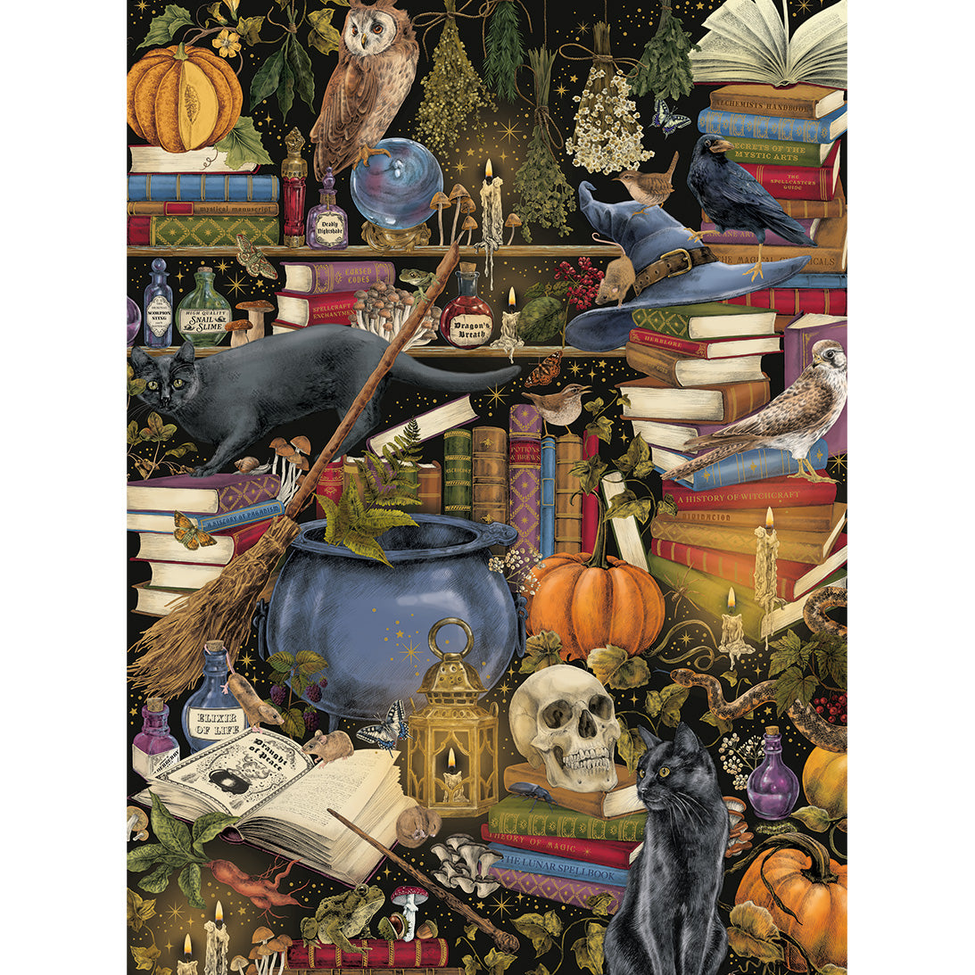Gibsons The Art File Witchcraft 1000 Piece Halloween Spooky Jigsaw