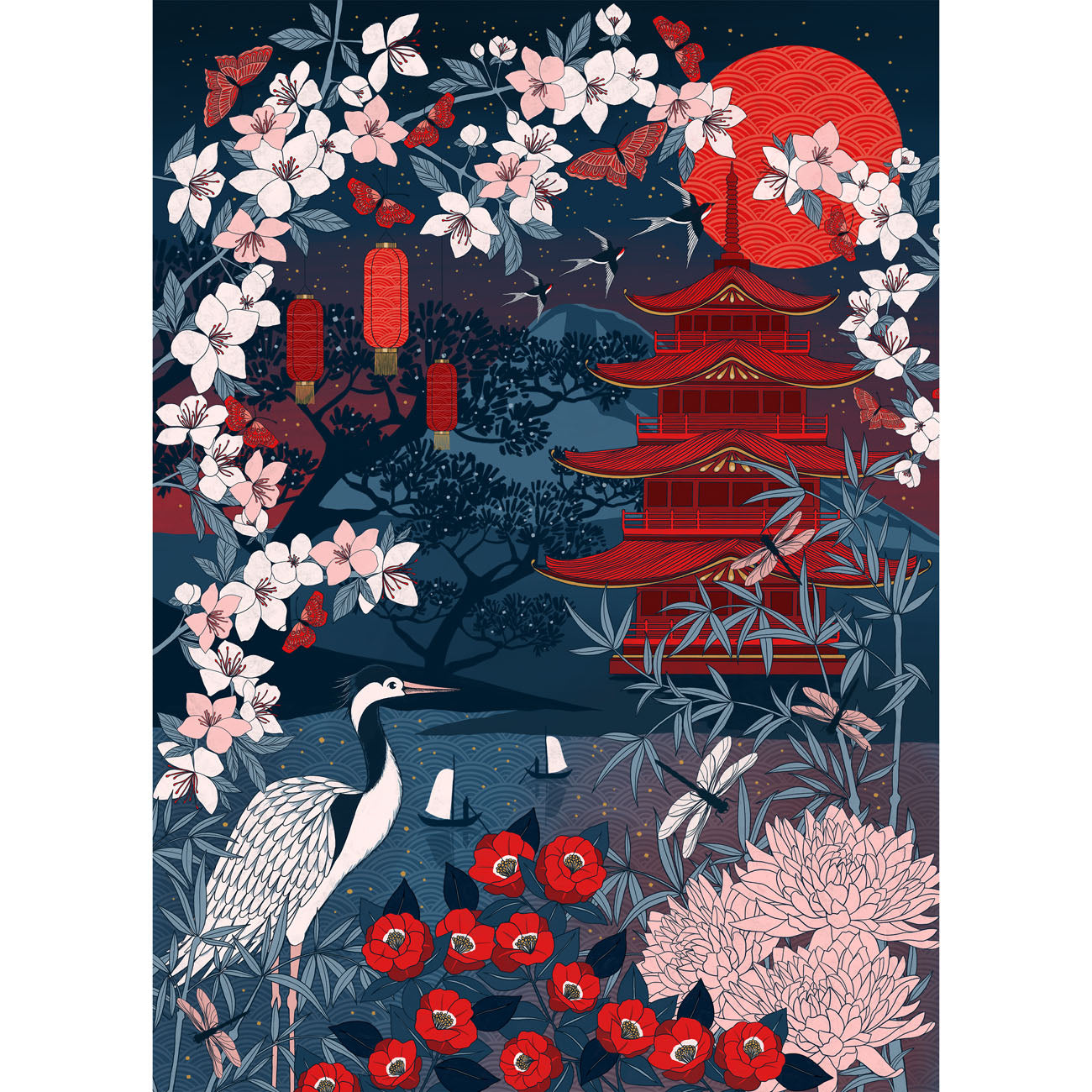 Gibsons Sakura Heights The Art File 1000 Piece Jigsaw Puzzle for