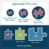 Puzzle piece sizes measurements