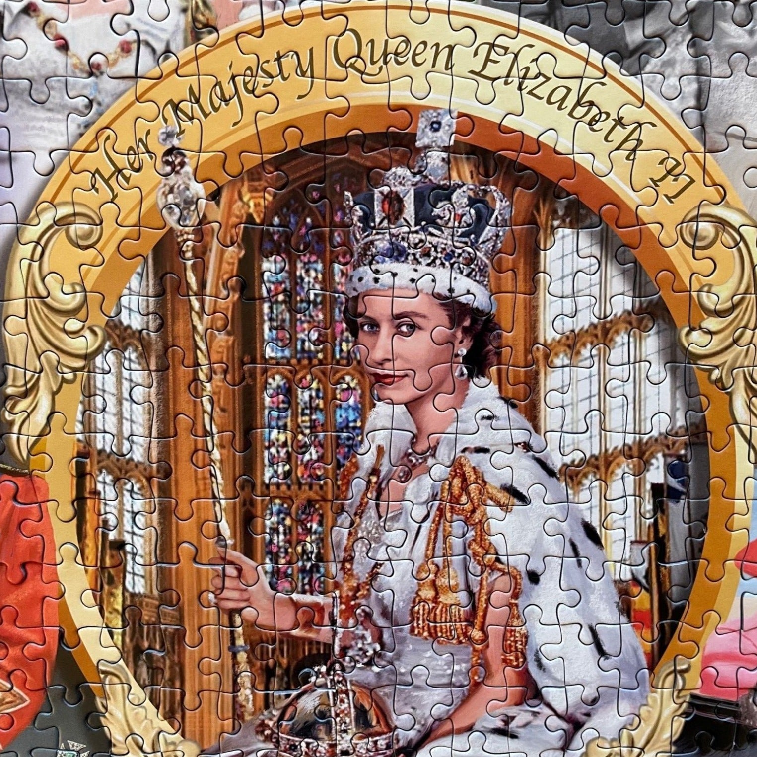Queen Elizabeth II 1000 Piece Jigsaw Puzzle - Sustainable Recycled Board, 19.25x26.5 Inches, Gibsons