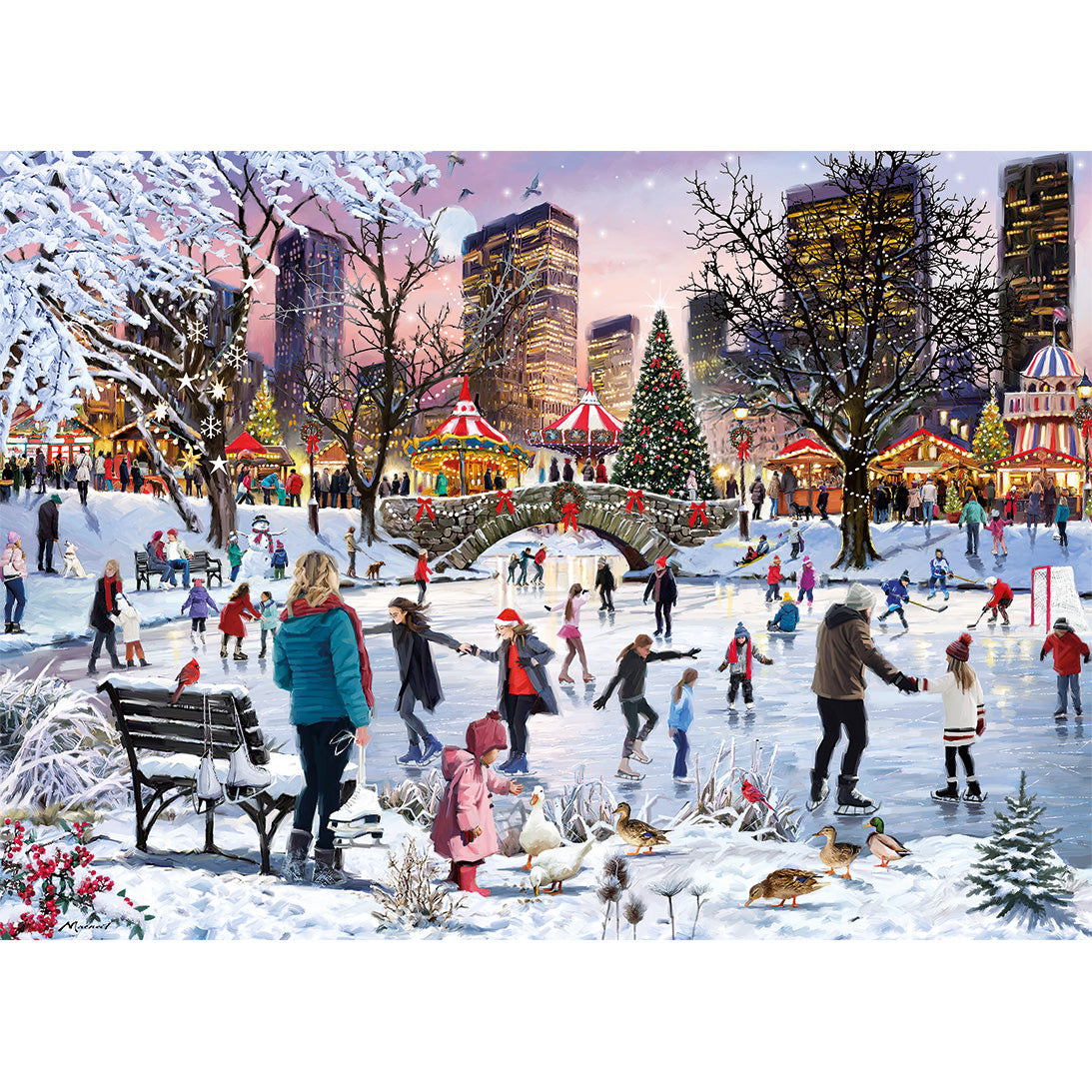 Christmas in Central Park 500 Piece Jigsaw Puzzle | Gibsons