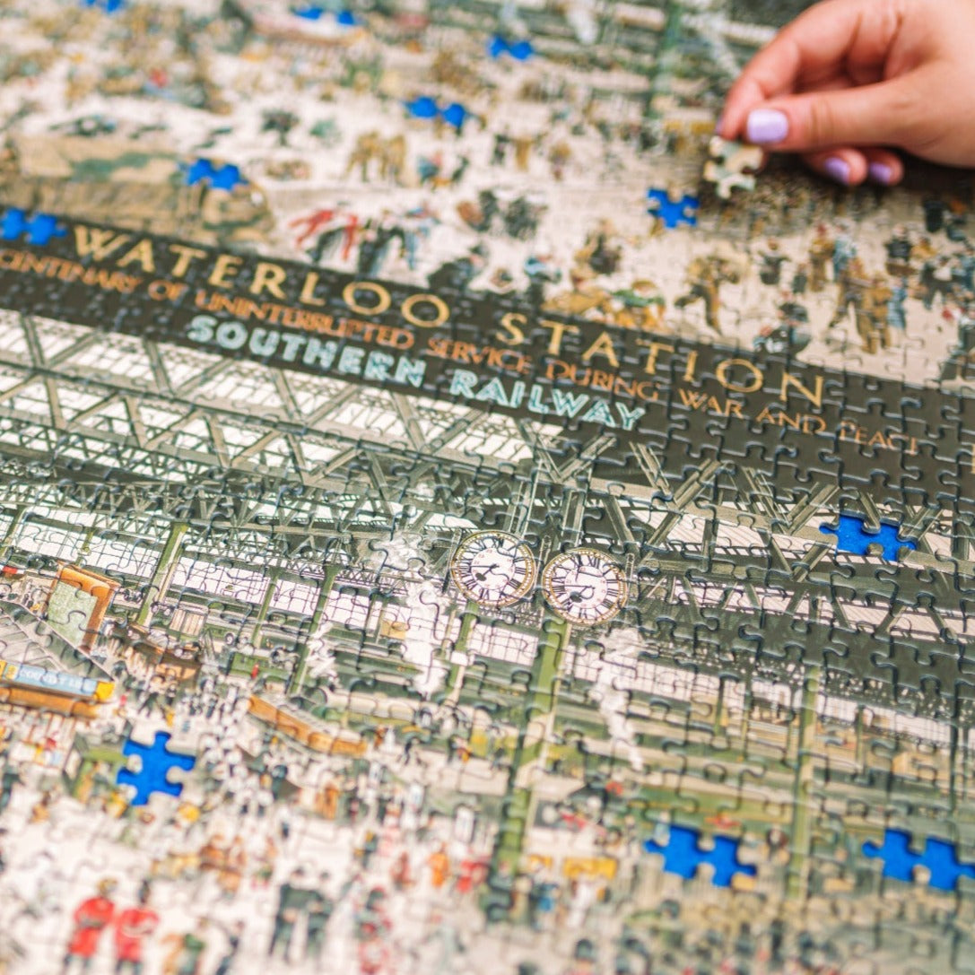 希少　ジグソーパズル 1000ピース Waterloo Station Amazon.co.jp: ギブソンズ ジグソーパズル 1000ピース Waterloo