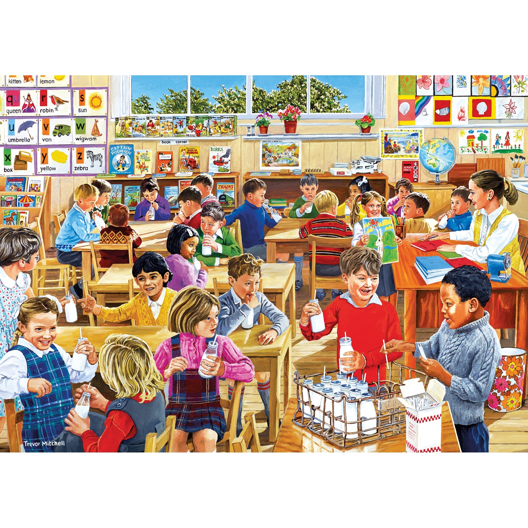 School Days 4 x 500 Piece Jigsaw Puzzles | Gibsons USA