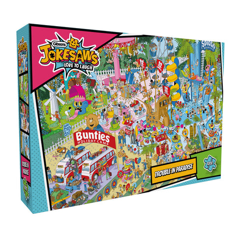 Jokesaws: Trouble in Paradise 1000 Piece Jigsaw Puzzle | Gibsons USA